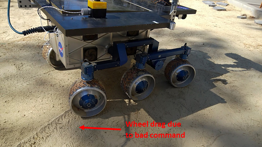 Okean Solutions' MONSID technology was evaluated on JPL's Athena test rover to provide mobility health assessment. Credit Okean Solutions.
